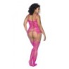 Mod. 1105X Calza a rete, Scolli e Bretelle Rosa Neon Osx