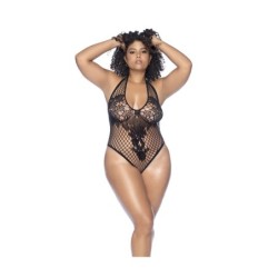 Mod. 1115X Body a rete floreale nero Osx