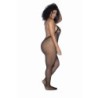Mod. 1116X Halter And Crotchless Floral Bodystocking Negru Osx