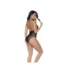 Mod. 1121 Fishnet And Lace Bodysuit Set Crno/Ljubičasto Os