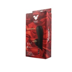 Cinnamon Rechargeable Silicone Vibrator With Tapping Rabbit