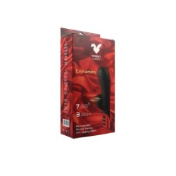 Cinnamon Rechargeable Silicone Vibrator With Tapping Rabbit