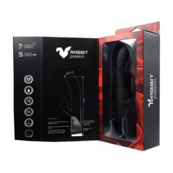 Vibrateur en silicone rechargeable Havana avec lapin vibrant et tige vibrante