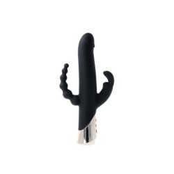 Harlequin Rechargeable Rabbit Vibrator With Gyrating Dildo Shape