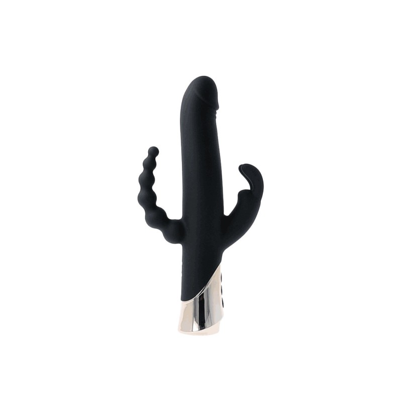 Harlequin Vibrador Coelho Recarregável Com Dildo Giratório