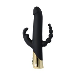 Harlequin Rechargeable Rabbit Vibrator With Gyrating Dildo Shape