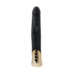 Harlequin Rechargeable Rabbit Vibrator With Gyrating Dildo Shape