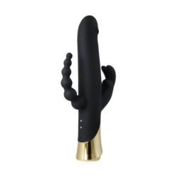 Harlequin Rechargeable Rabbit Vibrator With Gyrating Dildo Shape