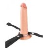 7" Silikonowy Strap-On z Otworem - Podwójna Gęstość