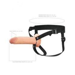 8" Silikonowy Strap-On z Otworem - Podwójna Gęstość