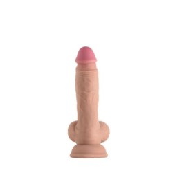 Model A 8.5 Vloeibare Siliconen Dildo Met Ballen - Pine