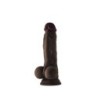 Model A 8.5 Liquide Silicone Dong W/Balls - Mahogany