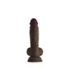 Model A 8.5 Liquide Silicone Dong W/Balls - Mahogany