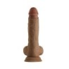 Model A 9.5 Liquide Silicone Dong W/Balls - Oak