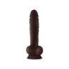 Model A 10.5 Liquide Siliconen Dildo met Ballen - Mahonie