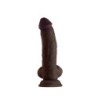 Model N 8.5 Liquide Silicone Dong W/Balls - Mahogany