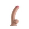 Model C 8.5 Vloeibare Siliconen Dildo Met Ballen - Pine