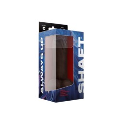 Model C 8.5 Vloeibare Siliconen Dildo met Ballen - Mahonie