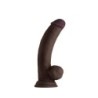 Model C 8.5 Pene in Silicone Liquido Con Testicoli - Mogano