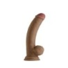 Model C 8.5 Vloeibare Siliconen Dildo met Ballen - Eiken