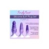 Set 3 X Siliconen Butt Plugs Paars