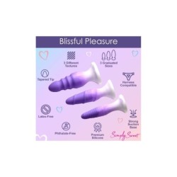 3 X Silikoniset Violetit Buttplugit