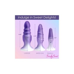 Set 3 X Siliconen Butt Plugs Paars