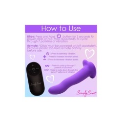 Vibrator Silicon Ondă C/ Telecomandă Violet