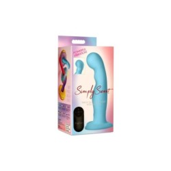 Vibrator Silicon Simply C/ Telecomandă Albastră
