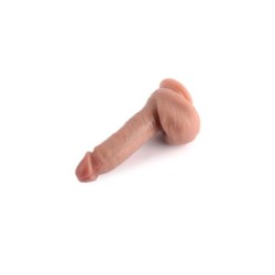 Realistinen Silikoninen Kaksitiheyksinen Flesh-penis 18,3 cm