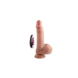 Pene in Silicone a Doppia Densità Su e Giù C/ Telecomando Color Carne 18'3 Cm