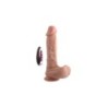 Pene in Silicone a Doppia Densità Su e Giù C/ Telecomando Color Carne 20'8 Cm