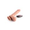Pene in Silicone a Doppia Densità Su e Giù C/ Telecomando Color Carne 20'8 Cm