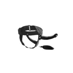 Arnés Strap-On Black Magic Doble C/ Vibración 17'8 Cm Negro