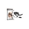 Strap-On-Harness Black Magic Doppel C/ Vibration 17,8 Cm Schwarz