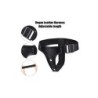 Arnes Strap-On Black Magic Dobbelt C/ Vibration 17'8 Cm Sort