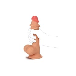 Pene Realístico Sliding Doble Densidad Flesh 17'8 Cm