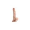 Realistiškas varpos formos dildo su slydimo funkcija, dvigubo tankio, kūno spalvos, 17,8 cm