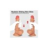 Realistiškas varpos formos dildo su slydimo funkcija, dvigubo tankio, kūno spalvos, 17,8 cm