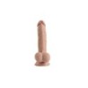 Realistiškas varpos formos dildo su slydimo funkcija, dvigubo tankio, kūno spalvos, 17,8 cm