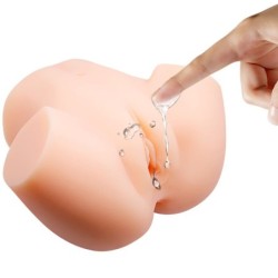 Realistična vagina i anus s dvostrukom vibracijom