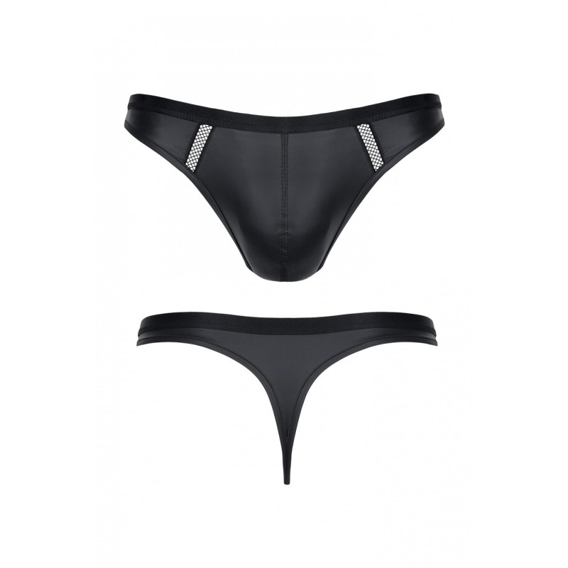Zwarte Wetlook String L