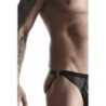 Wetlook Jockstrap met Gaas Zwart L