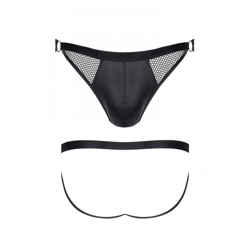 Wetlook Jockstrap med Net Sort S