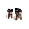 Wetlook String met Netstof Zwart S
