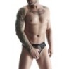 Wetlook String met Netstof Zwart S