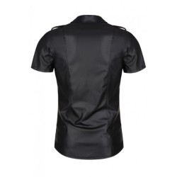Luca Camisa Wetlook Com Colchetes Preta M