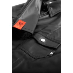 Luca Camisa Wetlook Com Colchetes Preta M