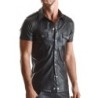 Luca Camisa Wetlook Com Colchetes Preta M