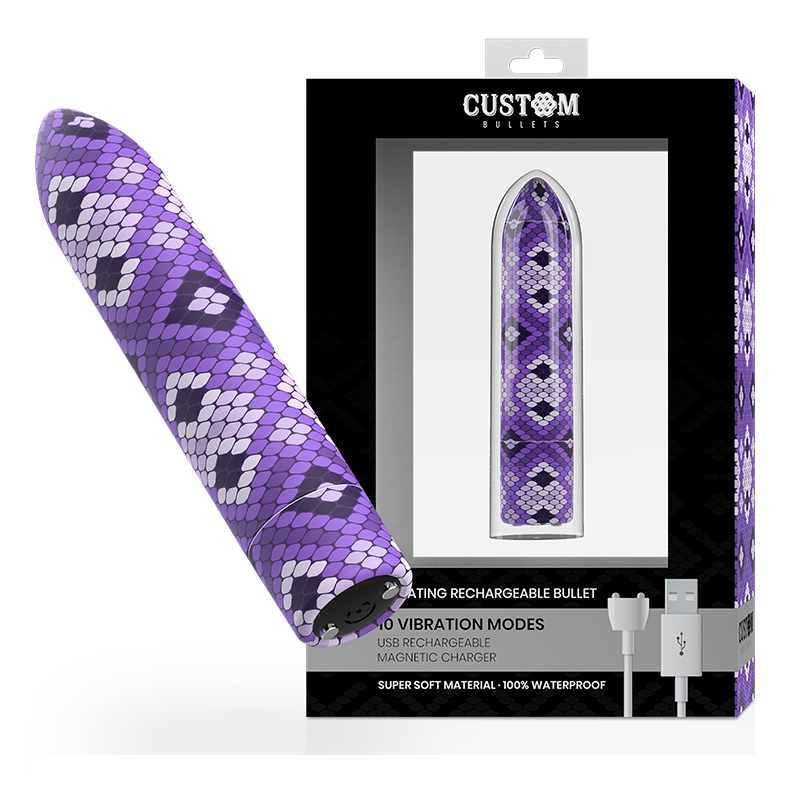 Oplaadbare Snake Lila Vibrator met 10 standen